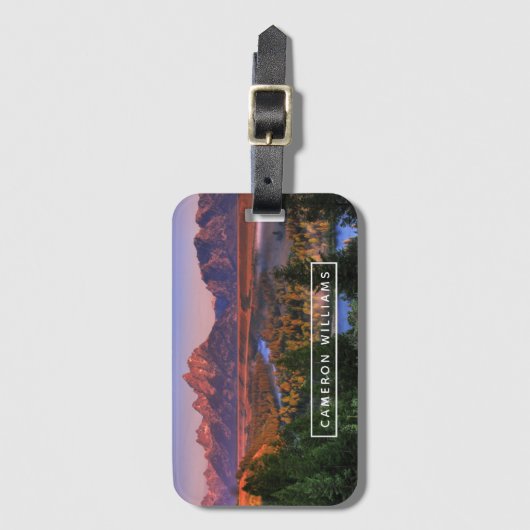 Addieren Sie Ihr Namens| eine Ansicht morgens Gepäckanhänger (Vorderseite Vertikal)