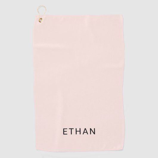 Addieren Sie Ihr Namens| erröten Rosa Golfhandtuch (Vorderseite)