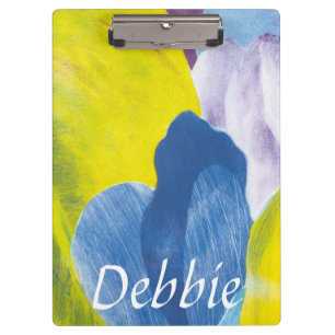 Addieren Sie Ihr Namens  falsches Indigo III Klemmbrett