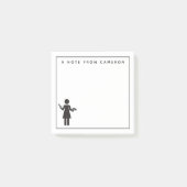 Addieren Sie Ihr Namens| Friseur-Symbol Post-it Klebezettel (Vorderseite)