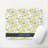 Addieren Sie Ihr Namens| gelbes u. blaues Mousepad (Mit Mouse)