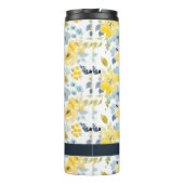 Addieren Sie Ihr Namens| gelbes u. blaues Thermosbecher (Rückseite)