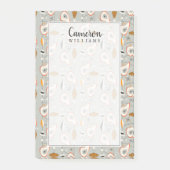 Addieren Sie Ihr Namens| geometrisches aquamarines Post-it Klebezettel (Vorderseite)