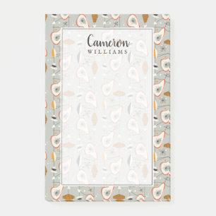 Addieren Sie Ihr Namens  geometrisches aquamarines Post-it Klebezettel