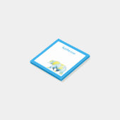 Addieren Sie Ihr Namens| geometrisches Bärn-Tier Post-it Klebezettel (angewinkelt)