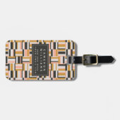 Addieren Sie Ihr Namens| geometrisches Form-Muster Gepäckanhänger (Vorderseite horizontal)