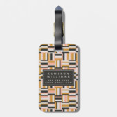 Addieren Sie Ihr Namens| geometrisches Form-Muster Gepäckanhänger (Rückseite vertikal)