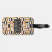 Addieren Sie Ihr Namens| geometrisches Form-Muster Gepäckanhänger (Rückseite horizontal)