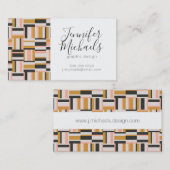 Addieren Sie Ihr Namens| geometrisches Form-Muster Visitenkarte (Vorne/Hinten)