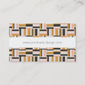 Addieren Sie Ihr Namens| geometrisches Form-Muster Visitenkarte (Rückseite)