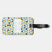 Addieren Sie Ihr Namens| geometrisches Gepäckanhänger (Rückseite horizontal)