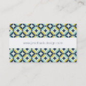 Addieren Sie Ihr Namens| geometrisches Gold u. Visitenkarte (Rückseite)