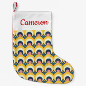 Addieren Sie Ihr Namens| geometrisches Kleiner Weihnachtsstrumpf (Vorderseite)