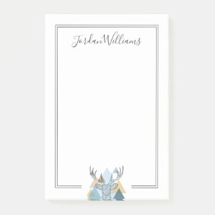 Addieren Sie Ihr Namens  geometrisches Post-it Klebezettel