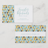 Addieren Sie Ihr Namens| geometrisches Visitenkarte (Vorne/Hinten)