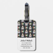 Addieren Sie Ihr Namens| Gepäckanhänger (Rückseite vertikal)