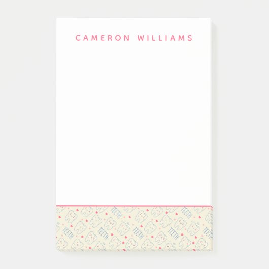 Addieren Sie Ihr Namens| glückliches Post-it Klebezettel (Vorderseite)