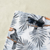 Addieren Sie Ihr Namens| graues Toucan Strandtuch (Beispiel)