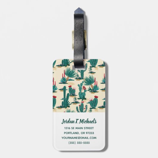 Addieren Sie Ihr Namens| grünes u. rotes Gepäckanhänger (Rückseite vertikal)