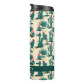 Addieren Sie Ihr Namens| grünes u. rotes Thermosbecher (Nach rechts gedreht)