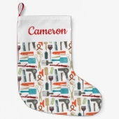 Addieren Sie Ihr Namens| Haarpflege-Muster Kleiner Weihnachtsstrumpf (Vorderseite)