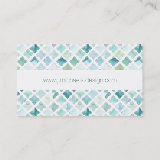 Addieren Sie Ihr Namens| handgemaltes Visitenkarte (Rückseite)