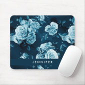 Addieren Sie Ihr Namens| klassisches blaues Mousepad (Mit Mouse)