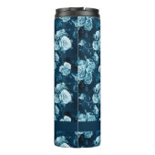 Addieren Sie Ihr Namens| klassisches blaues Thermosbecher (Rückseite)