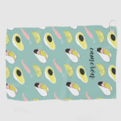 Addieren Sie Ihr Namens| lassen uns Taco über Golfhandtuch (Horizontal)