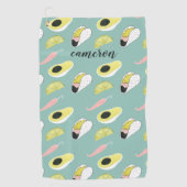 Addieren Sie Ihr Namens| lassen uns Taco über Golfhandtuch (Vorderseite)