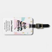 Addieren Sie Ihr Namens| Leben ist der beste Gepäckanhänger (Vorderseite horizontal)