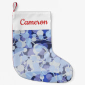 Addieren Sie Ihr Namens| lila Mikroben-Muster Kleiner Weihnachtsstrumpf (Vorderseite)