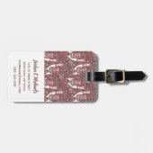 Addieren Sie Ihr Namens| lustiges Lama-Muster Gepäckanhänger (Vorderseite horizontal)