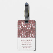 Addieren Sie Ihr Namens| lustiges Lama-Muster Gepäckanhänger (Rückseite vertikal)