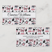 Addieren Sie Ihr Namens| Make-upaufkleber-Muster Visitenkarte (Vorne/Hinten)