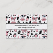 Addieren Sie Ihr Namens| Make-upaufkleber-Muster Visitenkarte (Rückseite)