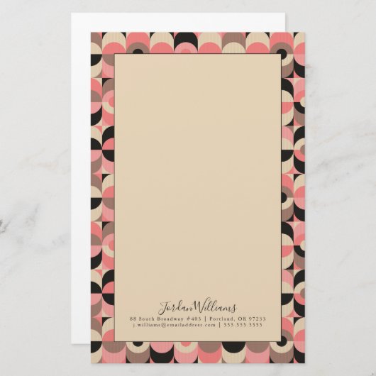 Addieren Sie Ihr Namens| Mitte- des Briefpapier (Vorne/Hinten)