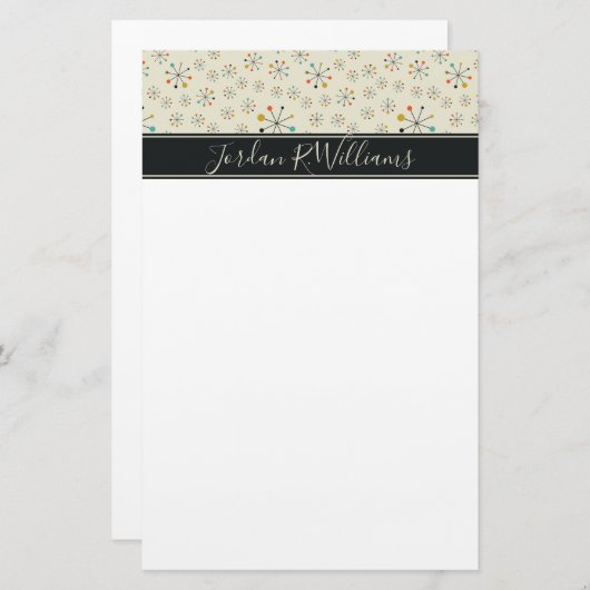 Addieren Sie Ihr Namens| Mitte- des Briefpapier (Vorne/Hinten)