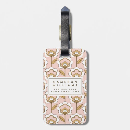 Addieren Sie Ihr Namens| Mitte- des Gepäckanhänger (Rückseite vertikal)