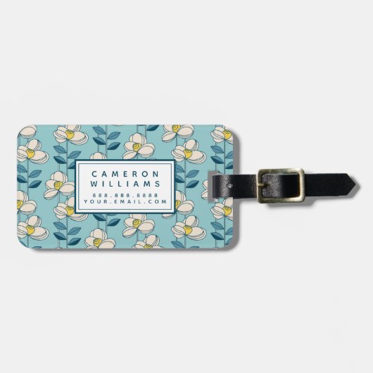 Addieren Sie Ihr Namens| Mitte- des Gepäckanhänger (Vorderseite horizontal)