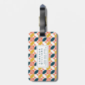 Addieren Sie Ihr Namens| Mitte- des Gepäckanhänger (Rückseite vertikal)