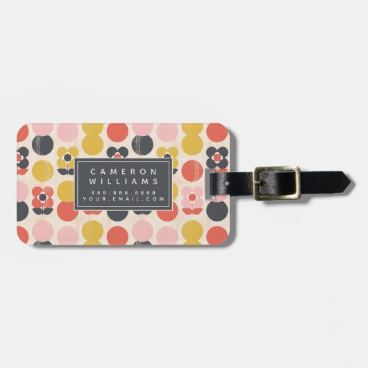 Addieren Sie Ihr Namens| Mitte- des Gepäckanhänger (Vorderseite horizontal)