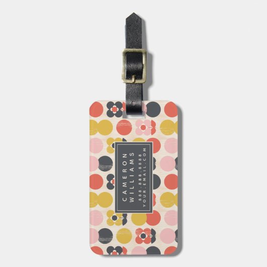 Addieren Sie Ihr Namens| Mitte- des Gepäckanhänger (Vorderseite vertikal)