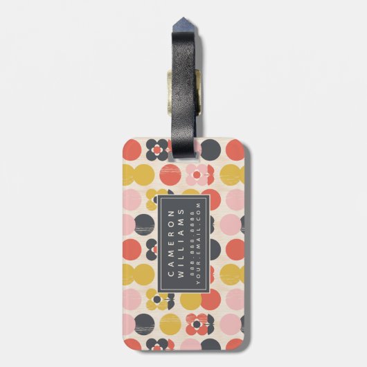 Addieren Sie Ihr Namens| Mitte- des Gepäckanhänger (Rückseite vertikal)