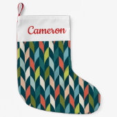 Addieren Sie Ihr Namens| Mitte- des Kleiner Weihnachtsstrumpf (Vorderseite)