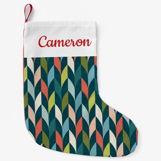 Addieren Sie Ihr Namens| Mitte- des Kleiner Weihnachtsstrumpf (Vorderseite)