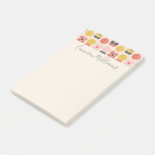 Addieren Sie Ihr Namens| Mitte- des Post-it Klebezettel (angewinkelt)