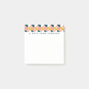 Addieren Sie Ihr Namens  Mitte- des Post-it Klebezettel