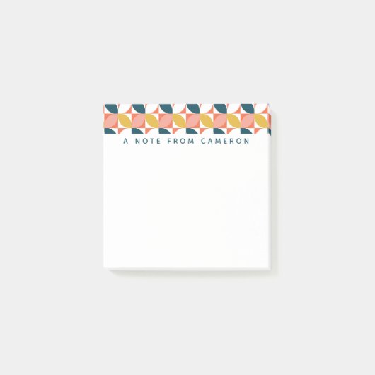 Addieren Sie Ihr Namens| Mitte- des Post-it Klebezettel (Vorderseite)