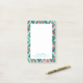 Addieren Sie Ihr Namens| Mitte- des Post-it Klebezettel (Auf Schreibtisch)